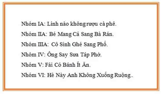 Ví dụ về mẹo giúp ghi nhớ lâu bảng tuần hoàn nguyên tố 2